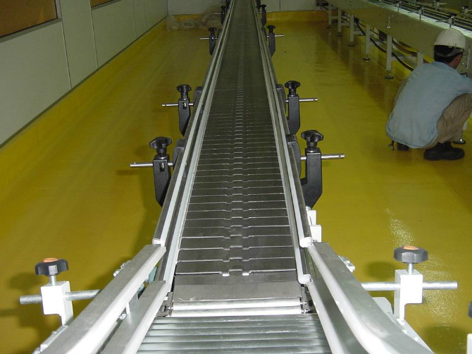 Stainless steel chain plate conveyor